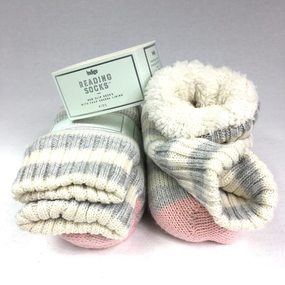 Indigo Other - 🌺3/$15🌺Girl's Reading Lot Striped Sherpa Socks.